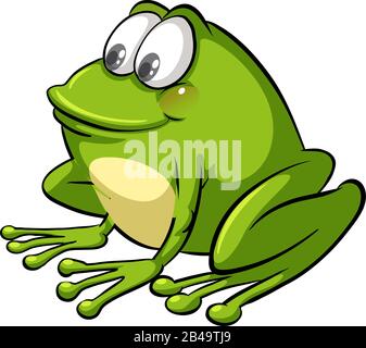 Illustration d'une grenouille avec un vecteur de fond blanc Illustration de Vecteur