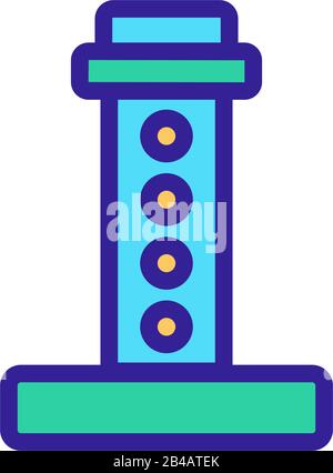 vecteur d'icône de cric hydraulique. Illustration du symbole de contour isolé Illustration de Vecteur