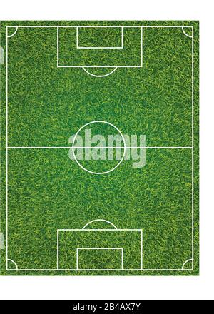 Terrain de football vert, scénario de terrain de football Illustration de Vecteur