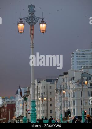 Feux de rue sur le front de mer de Brighton Banque D'Images