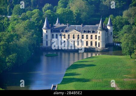 La France, l'Oise, d'Ermenonville, le château d'Ermenonville (vue aérienne) Banque D'Images