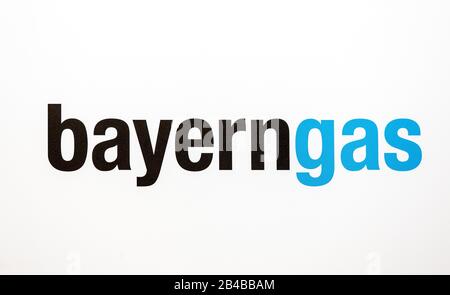 Essen, Rhénanie-du-Nord-Westphalie, Allemagne - bayerngas, logo sur le stand du E-World Energy & Water Trade Fair, Bayerngas GmbH, basé à Munich, est un Banque D'Images