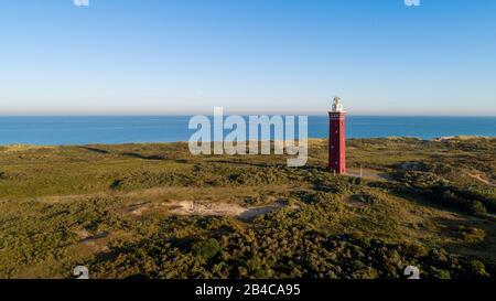 Le phare Westhooft, également connu sous le nom d'Ouddorp à zuid holland près de Goedereede. Il a été construit en 1947 à 1948 après que l'ancien a été détruit par les allemands. Banque D'Images