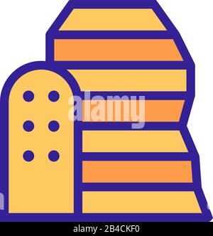 vecteur d'icône city future. Illustration du symbole de contour isolé Illustration de Vecteur