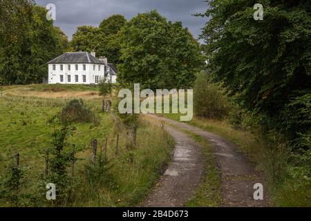 belle vieille grande maison rurale en ecosse Banque D'Images