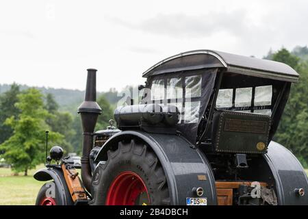 Bad König, Hesse, Allemagne, Lanz Bulldog Type D 9506 Ackerluft, au Bad Königer Classic Festival, 45 ch, construit en 1950, capacité moteur 10338, fabricant Heinrich Lanz AG de Mannheim Banque D'Images