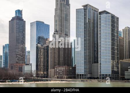 Bâtiments dans le quartier de Streeterville Banque D'Images