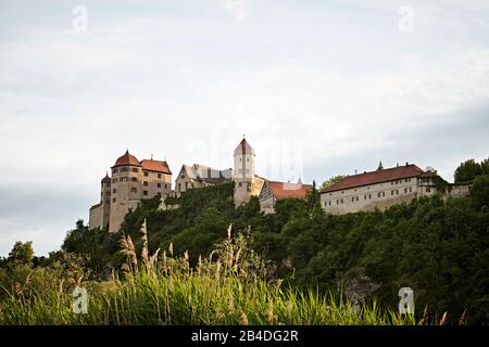 Bavière, Swabia, rivière, Wörnitz, Harburg, château de Harburg Banque D'Images