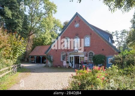 Ferme, ferme, Fischerhude, Basse-Saxe, Allemagne, Europe Banque D'Images