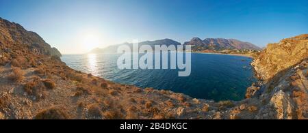 Panorama paysage de la côte à Plakias, Crète, Grèce Banque D'Images