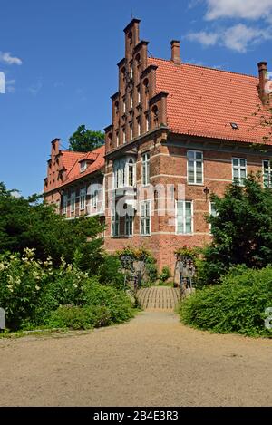 Europe, Allemagne, Hambourg, Bergedorf, Château Bergedorf du XVIIe siècle, seul château de Hambourg, brique, pignon étagé, Banque D'Images