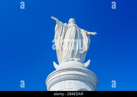 Statue De La Vierge Marie, Santiago Du Chili, Chili, Amérique Du Sud Banque D'Images