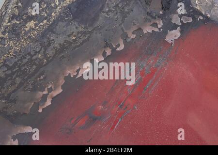 la texture de fer de la partie brûlée de la voiture avec de la rouille Banque D'Images