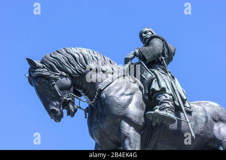 Praha, Monument National de Vitkov, troisième plus grande statue équestre en bronze au monde de jan Zizka à Praha, Prag, Prague, Tchèque Banque D'Images