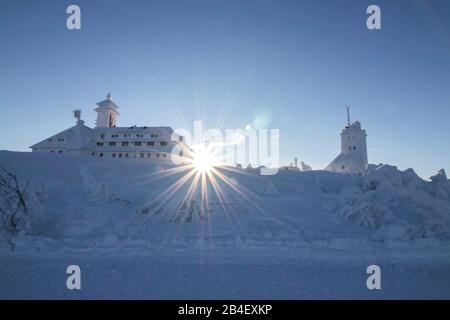 Allemagne, Saxe, Erzgebirge, Fichtelberg, paysage d'hiver Banque D'Images