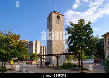 Tour De L'Horloge, Sahat Kula, Vieille Ville Stara Varoš, Podgorica, Monténégro Banque D'Images