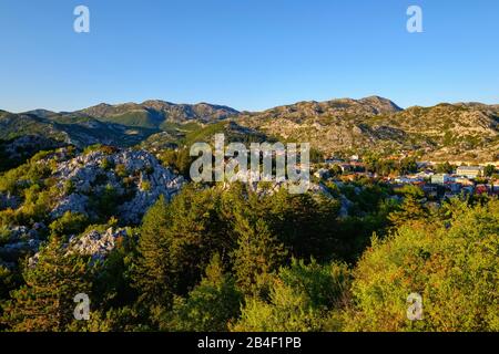 Vue du mausolée sur Cetinje, Monténégro Banque D'Images