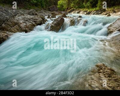 Rißbach, Hinterriß, Tyrol, Autriche, Karwendel, Angl., Engtal Banque D'Images