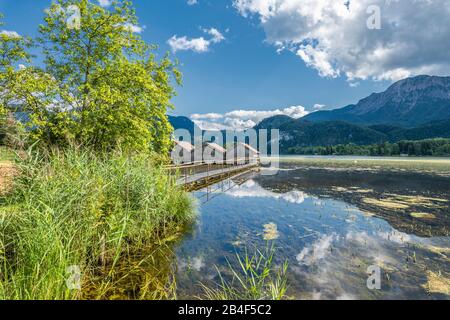 Schlehdorf, Kochelsee, Bad Tölz-Wolfratshausen District, Haute-Bavière, Allemagne, Europe. Trois serres dans le Kochechsee Banque D'Images