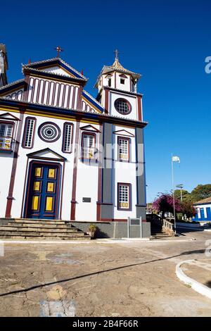 Igreja Matriz da cidade de Datas - imagens para composição panoramas, barroco, Eglise mère, Clayish, Datas, Minas Gerais, Brésil Banque D'Images