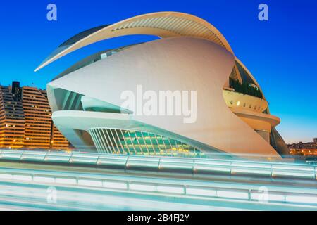 Palais des Arts Reina Sofia, Cité des Arts et des Sciences, Valence, Espagne, Europe Banque D'Images