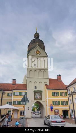 Erding, Tour Schöner Turm À Oberbayern, Erding, Haute-Bavière, Bayern, Bavière, Allemagne Banque D'Images