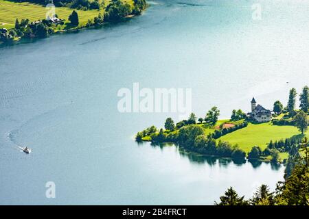 Lac Grundlsee, Navire De Tourisme Historique 'Rudolf', Villa Roth (Schloss Grundlsee) À Ausseerland-Salzkammergut, Steiermark, Styrie, Autriche Banque D'Images