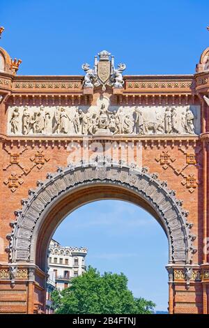 Arc de Triomf, Barcelone, Catalogne, Espagne Banque D'Images