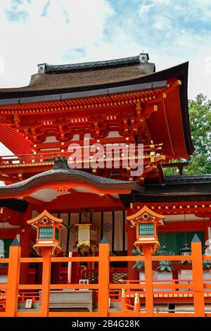 Le sanctuaire principal, Kasiga-taisha Shrine, Nara, Honshu, Japon Banque D'Images