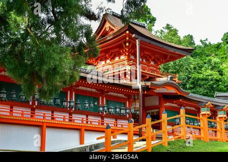 Le sanctuaire principal, Kasiga-taisha Shrine, Nara, Honshu, Japon Banque D'Images