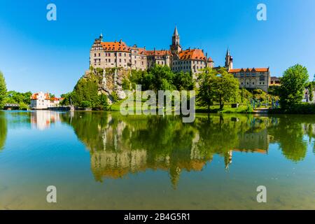 Château De Sigmaringen, Château De Hohenzollern, Sur Le Danube, Sigmaringen, Alb Swabian, Bade-Wuttenberg, Allemagne, Europe Banque D'Images