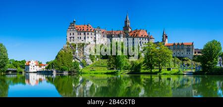 Château De Sigmaringen, Château De Hohenzollern, Sur Le Danube, Sigmaringen, Alb Swabian, Bade-Wuttenberg, Allemagne, Europe Banque D'Images