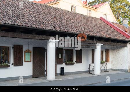 Estonie, Pärnu, vieille ville, taverne historique 'Postiposs' Banque D'Images