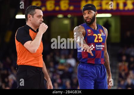 Barcelone, Espagne. 06 mars 2020. Barcelone, ESPAGNE - MARS 06: Malcom Delaney du FC Barcelone en action pendant le match de basket-ball Euroligue joué entre le FC Barcelona Basquet et le FC Bayern Munich Basketball à Palau Blaugrana le 6 mars 2020 à Barcelone, Espagne. Crédit: Dax Images/Alay Live News Banque D'Images