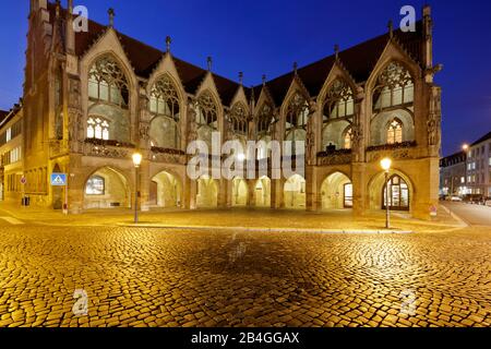 Hôtel De Ville Ancien, Altstadtmarkt, Heure Bleue, Nuit, Braunschweig, Basse-Saxe, Allemagne, Europe Banque D'Images