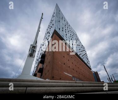 Elbphilonie, Elphi, Hambourg Allemagne, architecture, perspective Banque D'Images