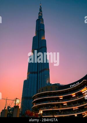 Dubaï, Vae, Place Emaar, Burj Khalifa, Dubaï Banque D'Images