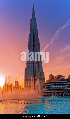 Dubaï, Vae, Place Emaar, Burj Khalifa, Dubaï Banque D'Images