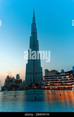 Dubaï, Vae, Place Emaar, Burj Khalifa, Dubaï Banque D'Images