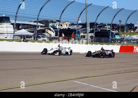 Newton Iowa, 19 juillet 2019 : Graham Rahal sur piste de course pendant la course de l'Iowa 300 Indycar. Banque D'Images