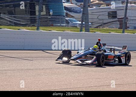 Newton Iowa, 19 juillet 2019 : (conducteur) sur piste de course pendant la séance de pratique pour la course de l'Iowa 300 Indycar. Banque D'Images