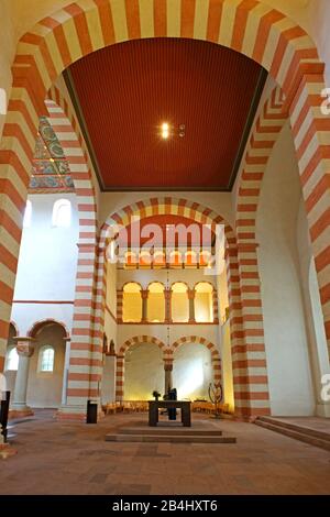 Cœur de la première église romane Saint-Michael, Hildesheim, Basse-Saxe, Allemagne Banque D'Images