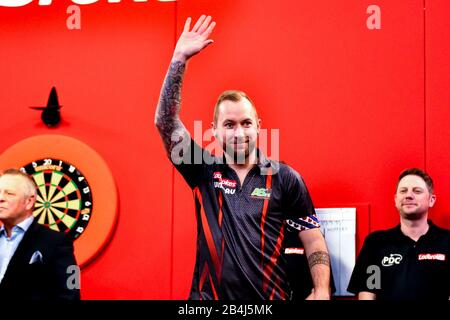 6 Mars 2020 Minehead, Angleterre Fléchettes Uk Open Danny Noppert Banque D'Images