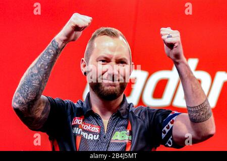 6 Mars 2020 Minehead, Angleterre Fléchettes Uk Open Danny Noppert Banque D'Images