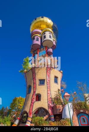 Tour Kuchlbauer, architecte Friedensreich Hundertwasser, brasserie à bière blanche Kuchlbauer, Abensberg, Basse-Bavière, Bavière, Allemagne, Europe Banque D'Images