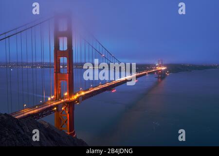 États-Unis, États-Unis D'Amérique, San Francisco, Golden Gate Bridge, Bay Area, Californie, Banque D'Images