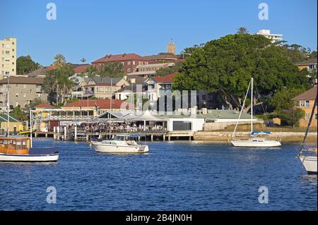 La pittoresque banlieue de Manly, Sydney AUS, au bord de la plage Banque D'Images