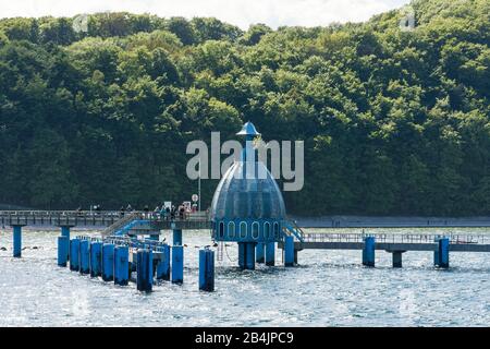 Rügen, Ostseebad Sellin, jetée, télécabine de plongée Banque D'Images