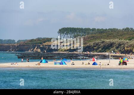 Ostsee, Fischland, Darss, Seebad Wustrow, Blick Richtung Steilküste, Strandleben Im Hochsommer Banque D'Images