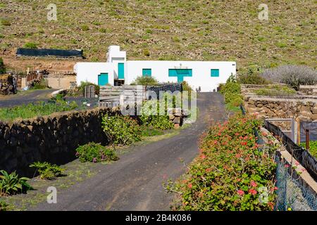 Maison rurale près de Guinate, à Haria, Lanzarote, îles Canaries, Espagne Banque D'Images